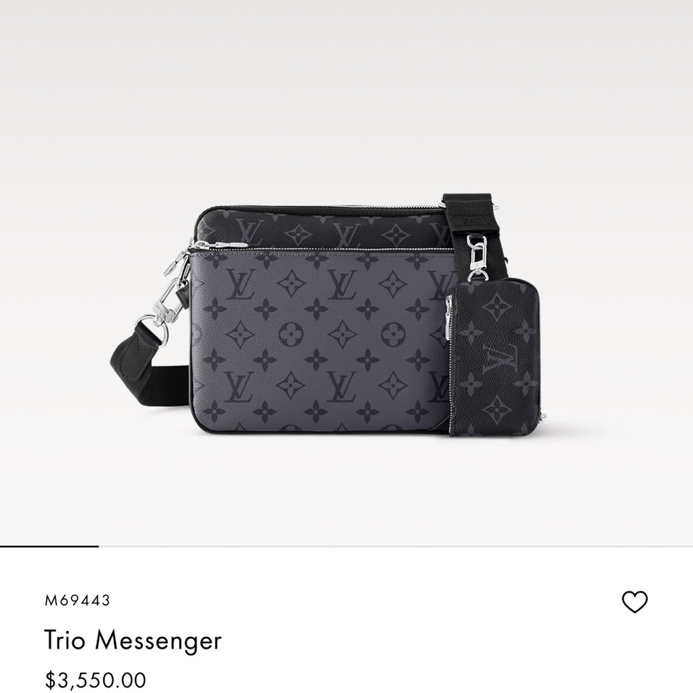 Louis Vuitton Trio Messenger in Gray and Black